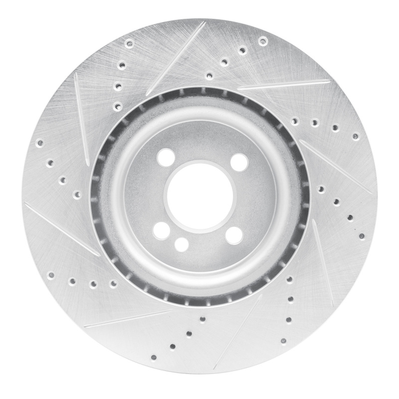 Mini Cooper Brake Rotor (1) - Front Right - R1 Concepts - Drilled & Slotted - Silver - 2013